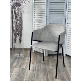 Стул ДИЛЛ, цвет  Lana 80 серый, ткань / черный каркас М-City | Интернет магазин мебели и декора LifeDekor