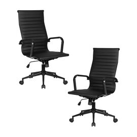 Набор 2 шт Офисное кресло для руководителей DOBRIN CLARK SIMPLE BLACK, чёрный, Вариант: чёрный | Интернет магазин мебели и декора LifeDekor
