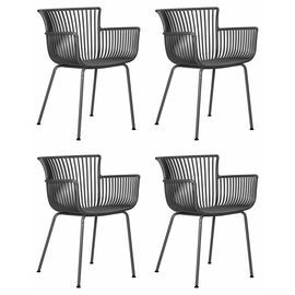 Набор 4 шт Стул обеденный DOBRIN ROSS, темно-серый (GR-04) без подушки, Вариант: темно-серый (GR-04) без подушки | Интернет магазин мебели и декора LifeDekor