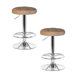 Набор 2 шт Табурет барный DOBRIN BRUNO, бежевый велюр (MJ9-10), Вариант: бежевый велюр (MJ9-10) | Интернет магазин мебели и декора LifeDekor