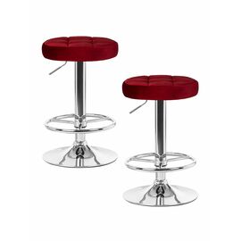 Набор 2 шт Табурет барный DOBRIN BRUNO, бордовый велюр (MJ9-43), Вариант: бордовый велюр (MJ9-43) | Интернет магазин мебели и декора LifeDekor