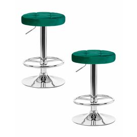 Набор 2 шт Табурет барный DOBRIN BRUNO, зеленый велюр (MJ9-88), Вариант: зеленый велюр (MJ9-88) | Интернет магазин мебели и декора LifeDekor