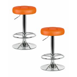 Набор 2 шт Табурет барный DOBRIN BRUNO, оранжевый, Вариант: оранжевый | Интернет магазин мебели и декора LifeDekor