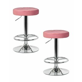 Набор 2 шт Табурет барный DOBRIN BRUNO, пудрово-розовый велюр (MJ9-32), Вариант: пудрово-розовый велюр (MJ9-32) | Интернет магазин мебели и декора LifeDekor