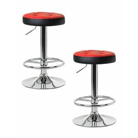 Набор 2 шт Табурет барный DOBRIN BRUNO, красно-чёрный, Вариант: красно-чёрный | Интернет магазин мебели и декора LifeDekor