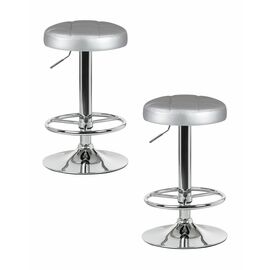 Набор 2 шт Табурет барный DOBRIN BRUNO, серебряный, Вариант: серебряный | Интернет магазин мебели и декора LifeDekor