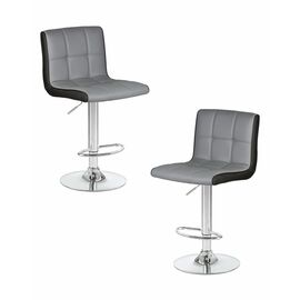 Набор 2 шт Стул барный DOBRIN CANDY, светло-серый-чёрный, Вариант: светло-серый-чёрный | Интернет магазин мебели и декора LifeDekor