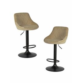 Набор 2 шт Стул барный DOBRIN LOGAN BLACK, мокко велюр (MJ9-9), Вариант: мокко велюр (MJ9-9) | Интернет магазин мебели и декора LifeDekor