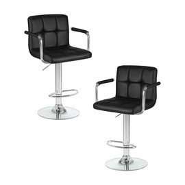 Набор 2 шт Стул барный DOBRIN KRUGER ARM, чёрный, Вариант: чёрный | Интернет магазин мебели и декора LifeDekor