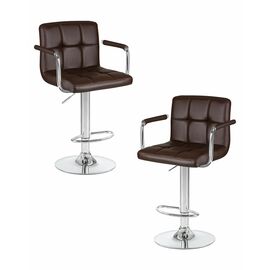 Набор 2 шт Стул барный DOBRIN KRUGER ARM, коричневый, Вариант: коричневый | Интернет магазин мебели и декора LifeDekor