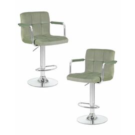 Набор 2 шт Стул барный DOBRIN KRUGER ARM, мятный велюр (MJ9-87), Вариант: мятный велюр (MJ9-87) | Интернет магазин мебели и декора LifeDekor