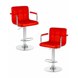 Набор 2 шт Стул барный DOBRIN KRUGER ARM, красный, Вариант: красный | Интернет магазин мебели и декора LifeDekor