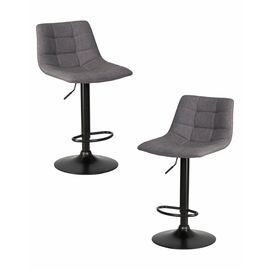 Набор 2 шт Стул барный DOBRIN TAILOR BLACK, серая ткань (188-55), Вариант: серая ткань (188-55) | Интернет магазин мебели и декора LifeDekor
