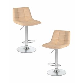 Набор 2 шт Стул барный DOBRIN TAILOR, бежевый велюр (MJ9-10), Вариант: бежевый велюр (MJ9-10) | Интернет магазин мебели и декора LifeDekor