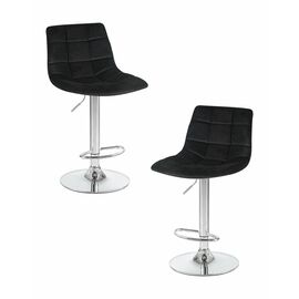 Набор 2 шт Стул барный DOBRIN TAILOR, черный велюр (MJ9-101), Вариант: черный велюр (MJ9-101) | Интернет магазин мебели и декора LifeDekor