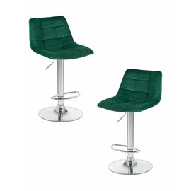 Набор 2 шт Стул барный DOBRIN TAILOR, зеленый велюр (MJ9-88), Вариант: зеленый велюр (MJ9-88) | Интернет магазин мебели и декора LifeDekor
