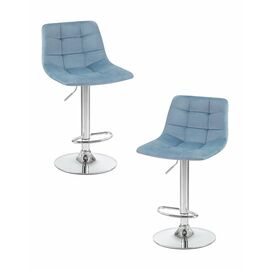 Набор 2 шт Стул барный DOBRIN TAILOR, пудрово-голубой велюр (MJ9-74), Вариант: пудрово-голубой велюр (MJ9-74) | Интернет магазин мебели и декора LifeDekor