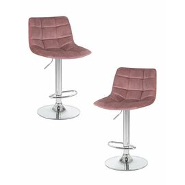 Набор 2 шт Стул барный DOBRIN TAILOR, пудрово-розовый велюр (MJ9-32), Вариант: пудрово-розовый велюр (MJ9-32) | Интернет магазин мебели и декора LifeDekor