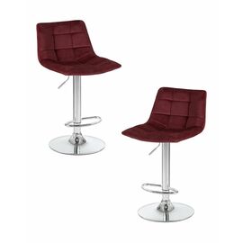 Набор 2 шт Стул барный DOBRIN TAILOR, винный велюр (MJ9-35), Вариант: винный велюр (MJ9-35) | Интернет магазин мебели и декора LifeDekor