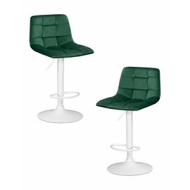 Набор 2 шт Стул барный DOBRIN TAILOR WHITE, зеленый велюр (MJ9-88), Вариант: зеленый велюр (MJ9-88) | Интернет магазин мебели и декора LifeDekor