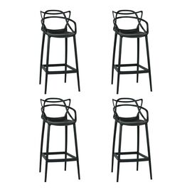 Набор 4 шт Стул барный DOBRIN MASTERS BAR, чёрный (B-03), Вариант: чёрный (B-03) | Интернет магазин мебели и декора LifeDekor
