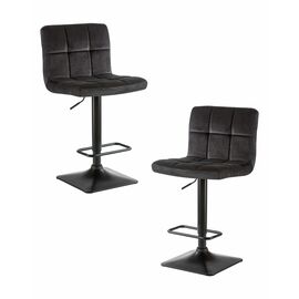 Набор 2 шт Стул барный DOBRIN DOMINIC, черный велюр (MJ9-101), Вариант: черный велюр (MJ9-101) | Интернет магазин мебели и декора LifeDekor