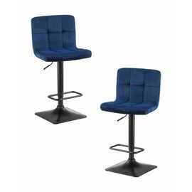 Набор 2 шт Стул барный DOBRIN DOMINIC, синий велюр (MJ9-117), Вариант: синий велюр (MJ9-117) | Интернет магазин мебели и декора LifeDekor