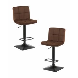 Набор 2 шт Стул барный DOBRIN DOMINIC, шоколадный велюр (MJ9-111), Вариант: шоколадный велюр (MJ9-111) | Интернет магазин мебели и декора LifeDekor