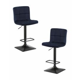 Набор 2 шт Стул барный DOBRIN DOMINIC, темно-синий велюр (MJ9-118), Вариант: темно-синий велюр (MJ9-118) | Интернет магазин мебели и декора LifeDekor