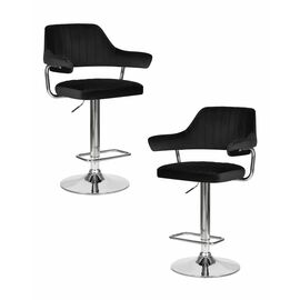 Набор 2 шт Стул барный DOBRIN CHARLY, черный велюр (MJ9-101), Вариант: черный велюр (MJ9-101) | Интернет магазин мебели и декора LifeDekor