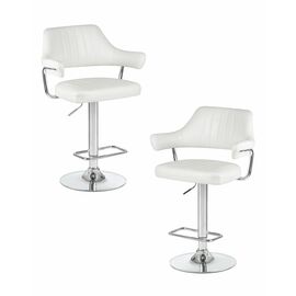 Набор 2 шт Стул барный DOBRIN CHARLY, белый крокодил, Вариант: белый крокодил | Интернет магазин мебели и декора LifeDekor