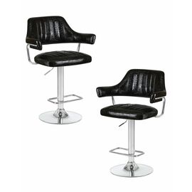 Набор 2 шт Стул барный DOBRIN CHARLY, чёрный крокодил, Вариант: чёрный крокодил | Интернет магазин мебели и декора LifeDekor