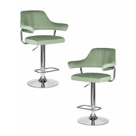 Набор 2 шт Стул барный DOBRIN CHARLY, пудрово-мятный велюр (MJ9-87), Вариант: пудрово-мятный велюр (MJ9-87) | Интернет магазин мебели и декора LifeDekor