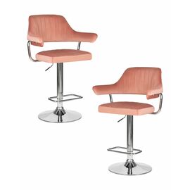 Набор 2 шт Стул барный DOBRIN CHARLY, пудрово-розовый велюр (MJ9-32), Вариант: пудрово-розовый велюр (MJ9-32) | Интернет магазин мебели и декора LifeDekor