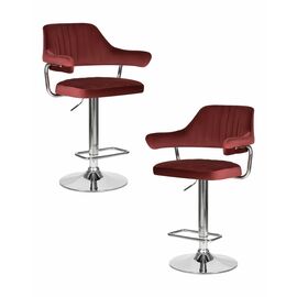 Набор 2 шт Стул барный DOBRIN CHARLY, винный велюр (MJ9-35), Вариант: винный велюр (MJ9-35) | Интернет магазин мебели и декора LifeDekor