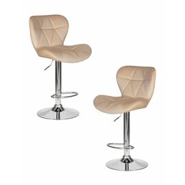 Набор 2 шт Стул барный DOBRIN BARNY, бежевый велюр (MJ9-10), Вариант: бежевый велюр (MJ9-10) | Интернет магазин мебели и декора LifeDekor