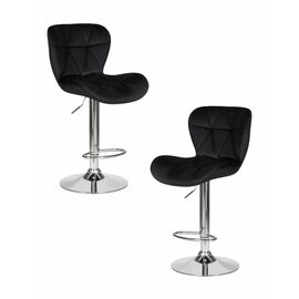 Набор 2 шт Стул барный DOBRIN BARNY, черный велюр (MJ9-101), Вариант: черный велюр (MJ9-101) | Интернет магазин мебели и декора LifeDekor