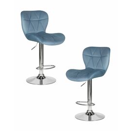 Набор 2 шт Стул барный DOBRIN BARNY, пудрово-голубой велюр (MJ9-74), Вариант: пудрово-голубой велюр (MJ9-74) | Интернет магазин мебели и декора LifeDekor