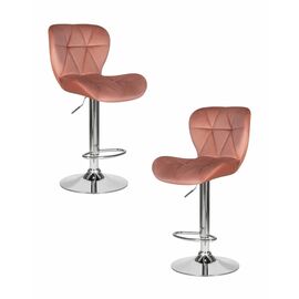 Набор 2 шт Стул барный DOBRIN BARNY, пудрово-розовый велюр (MJ9-32), Вариант: пудрово-розовый велюр (MJ9-32) | Интернет магазин мебели и декора LifeDekor