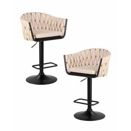 Набор 2 шт Стул барный DOBRIN LEON, бежевая ткань (LAR 275-1), Вариант: бежевая ткань (LAR 275-1) | Интернет магазин мебели и декора LifeDekor