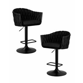 Набор 2 шт Стул барный DOBRIN LEON, черная ткань (LAR-275-33), Вариант: черная ткань (LAR-275-33) | Интернет магазин мебели и декора LifeDekor