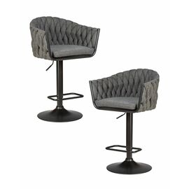 Набор 2 шт Стул барный DOBRIN LEON, графитовая ткань (LAR-275-21), Вариант: графитовая ткань (LAR-275-21) | Интернет магазин мебели и декора LifeDekor
