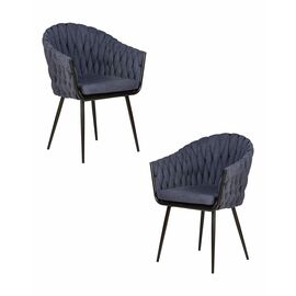 Набор 2 шт Стул обеденный DOBRIN MATILDA, синяя ткань (LAR-275-29), Вариант: синяя ткань (LAR-275-29) | Интернет магазин мебели и декора LifeDekor