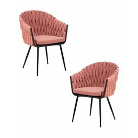 Набор 2 шт Стул обеденный DOBRIN MATILDA, розовая ткань (LAR 275-10), Вариант: розовая ткань (LAR 275-10) | Интернет магазин мебели и декора LifeDekor