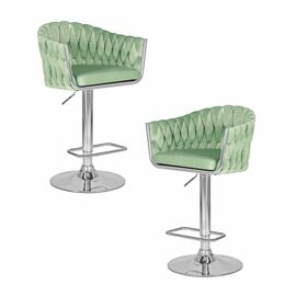 Набор 2 шт Стул барный DOBRIN MARCEL, пудрово-мятный велюр (MJ9-87), Вариант: пудрово-мятный велюр (MJ9-87) | Интернет магазин мебели и декора LifeDekor