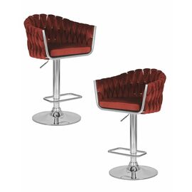 Набор 2 шт Стул барный DOBRIN MARCEL, винный велюр (MJ9-35), Вариант: винный велюр (MJ9-35) | Интернет магазин мебели и декора LifeDekor