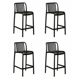 Набор 4 шт Стул полубарный DOBRIN CHLOE, черный, Вариант: чёрный | Интернет магазин мебели и декора LifeDekor