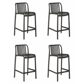 Набор 4 шт Стул полубарный DOBRIN CHLOE, темно-серый, Вариант: темно-серый | Интернет магазин мебели и декора LifeDekor