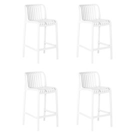 Набор 4 шт Стул полубарный DOBRIN CHLOE, белый, Вариант: белый | Интернет магазин мебели и декора LifeDekor