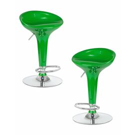 Набор 2 шт Стул барный DOBRIN BOMBA, зелёный металлик, Вариант: зелёный металлик | Интернет магазин мебели и декора LifeDekor